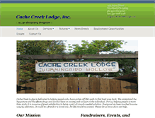 Tablet Screenshot of cachecreeklodge.com